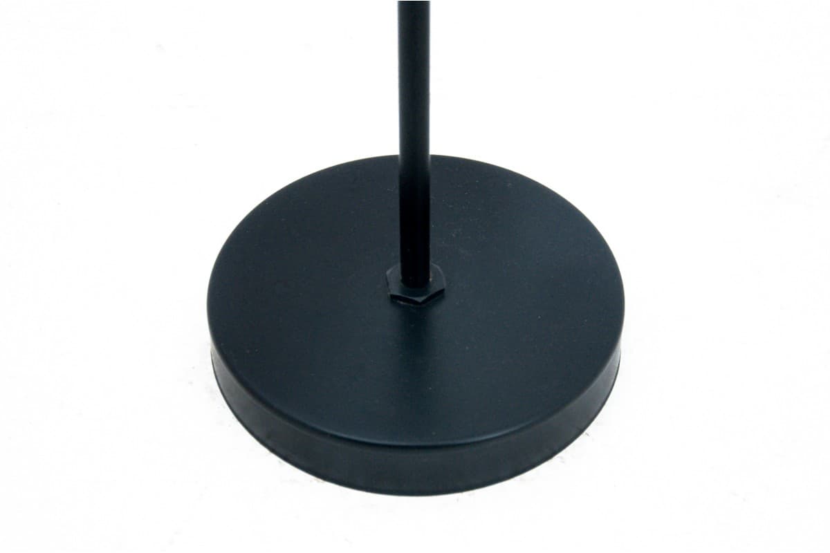 Czarna metalowa lampa stojąca, Dania, lata 70. - 58566