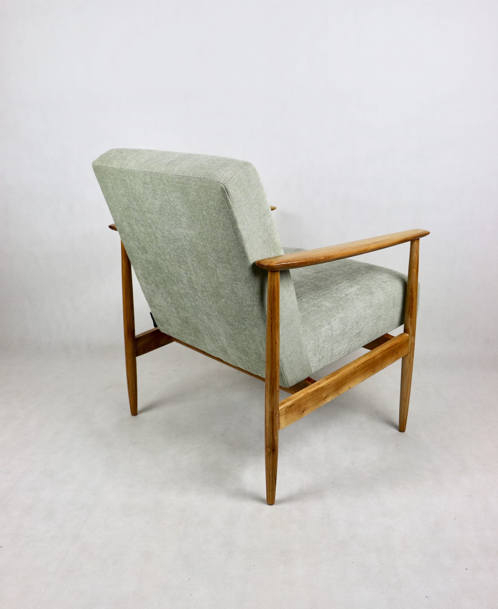 Armchair, green, ash, Denmark, 1970s. - 107621
