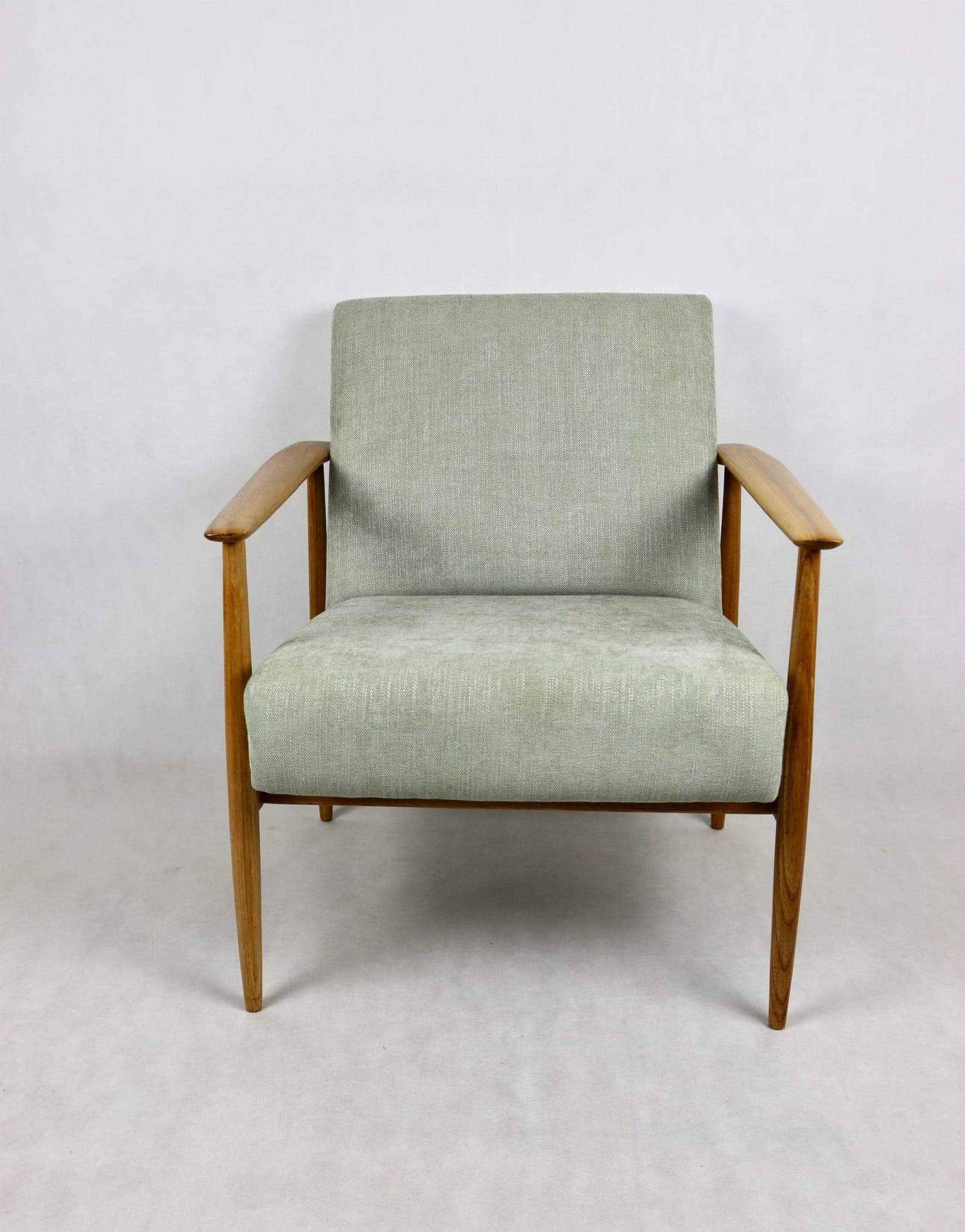 Armchair, green, ash, Denmark, 1970s. - 107614