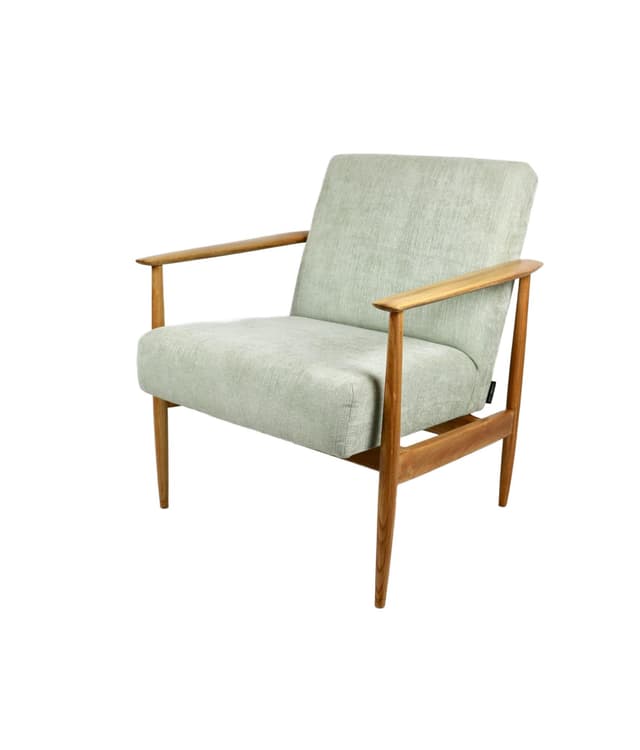 Armchair, green, ash, Denmark, 1970s. - DIMENSION