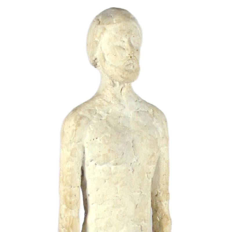 Beżowa rzeźba z patynowanego gipsu, Belgia, lata 70. - 7532