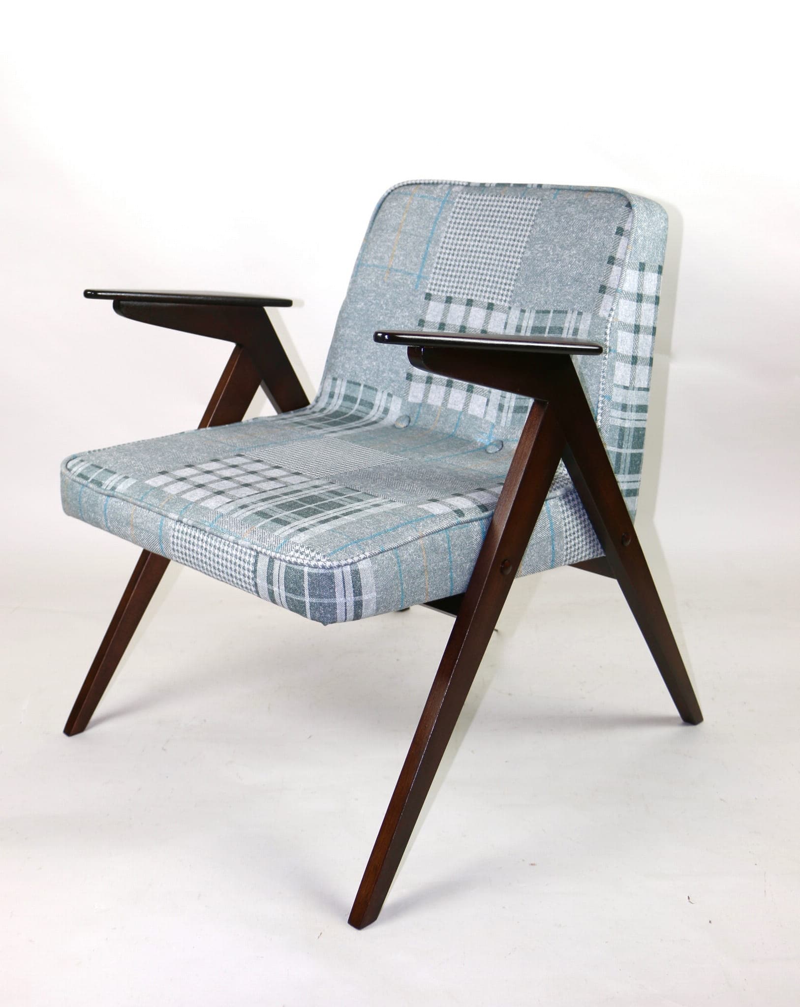 Armchair Bunny, grey, wood, 1970s. - 107129