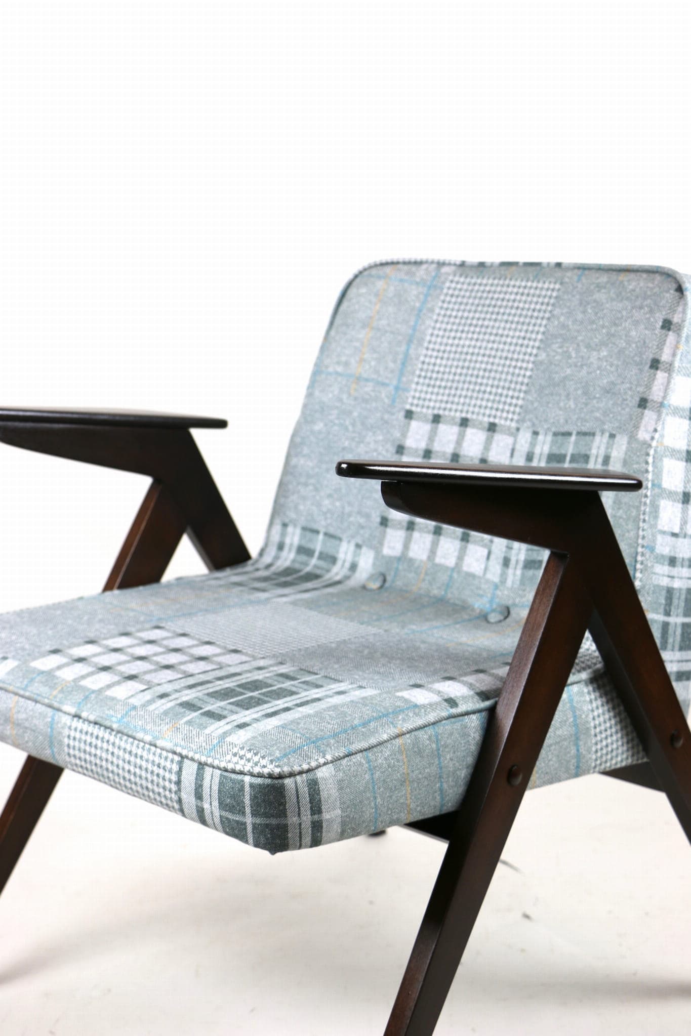 Armchair Bunny, grey, wood, 1970s. - 107130