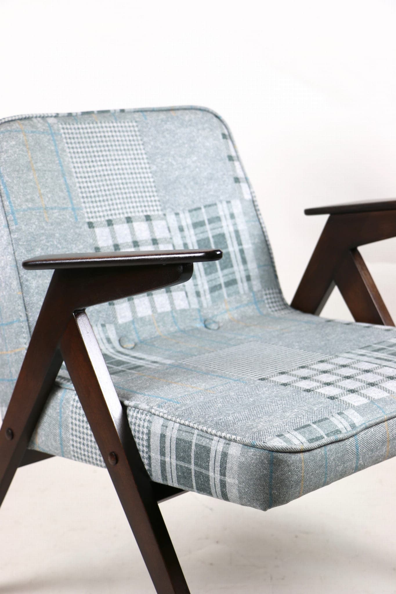 Armchair Bunny, grey, wood, 1970s. - 107123