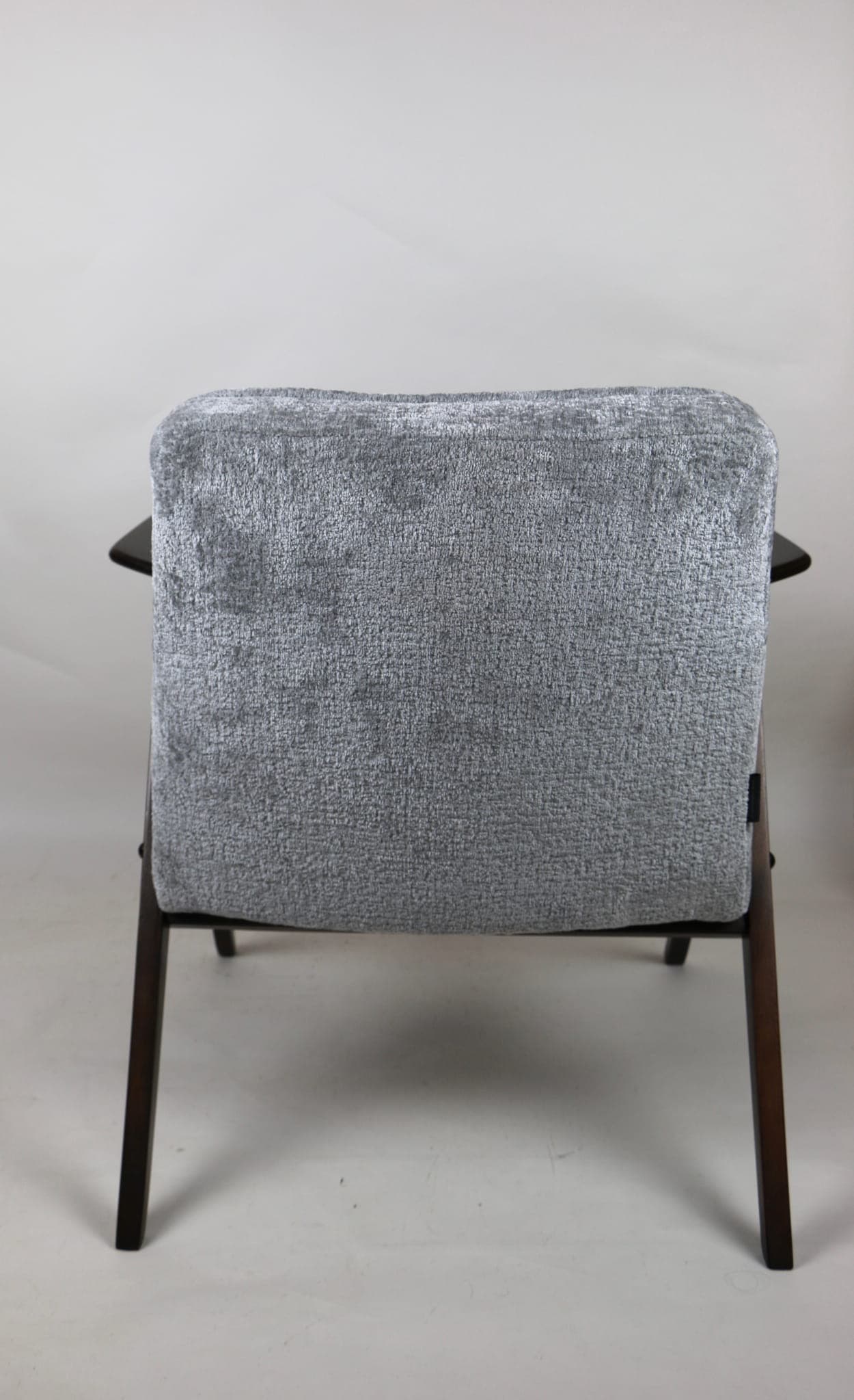 Fotel Bunny Zajączek, srebrny, drewno, lata 70. - 107106