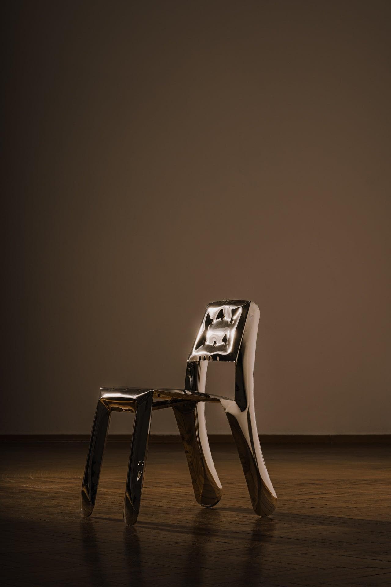 CHIPPENSTEEL 0.5 chair, steel, silver, Zieta Studio - 122723