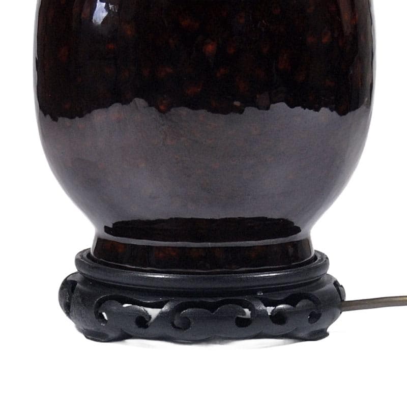 Dark Brown Ceramic Table Lamp, Italy, 1970s - 7507