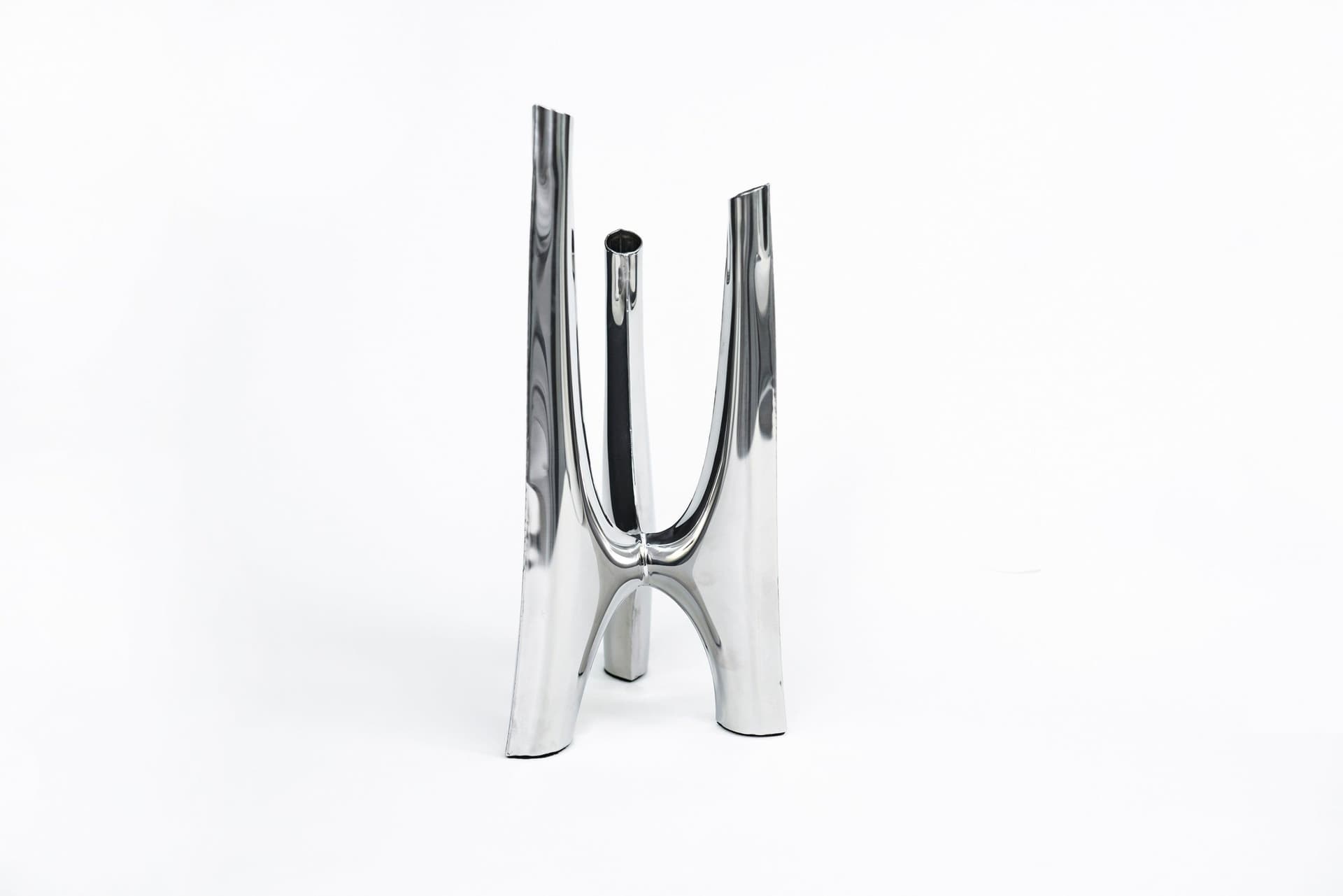 Świecznik TRIGLAV srebrny 41 cm, Zieta Studio - 122620