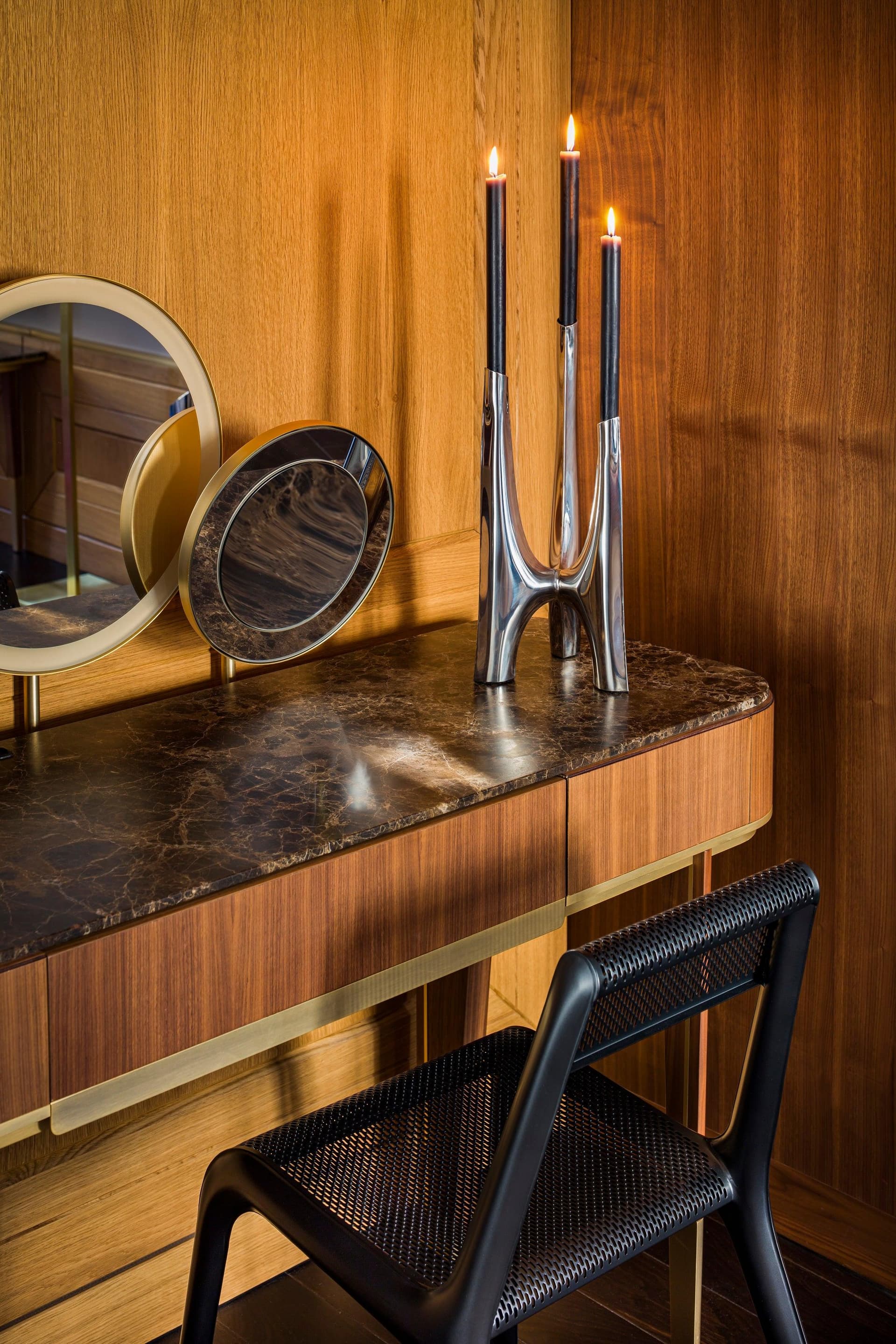 Świecznik TRIGLAV srebrny 41 cm, Zieta Studio - 122613