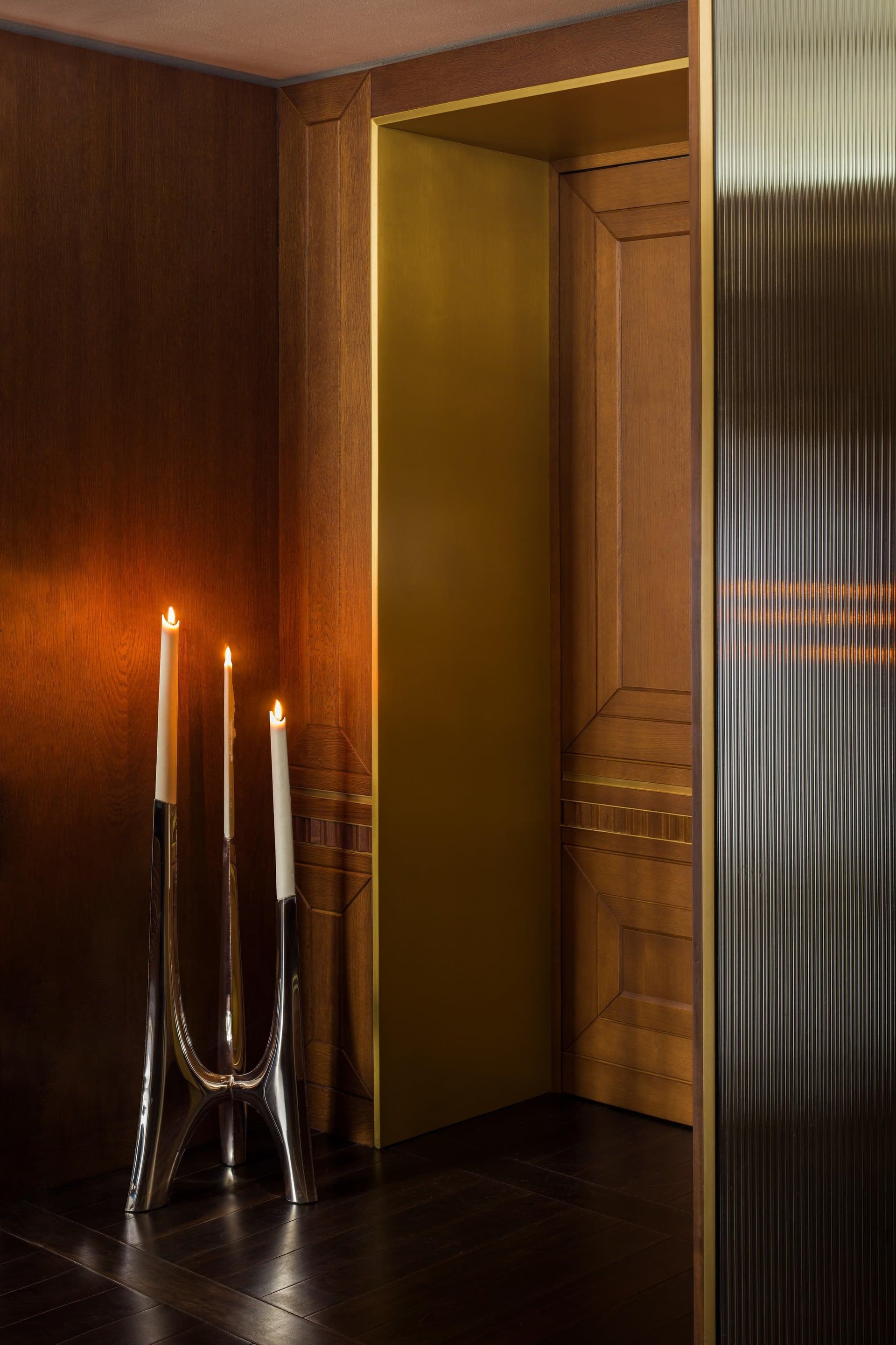 Świecznik TRIGLAV srebrny 41 cm, Zieta Studio - 122611