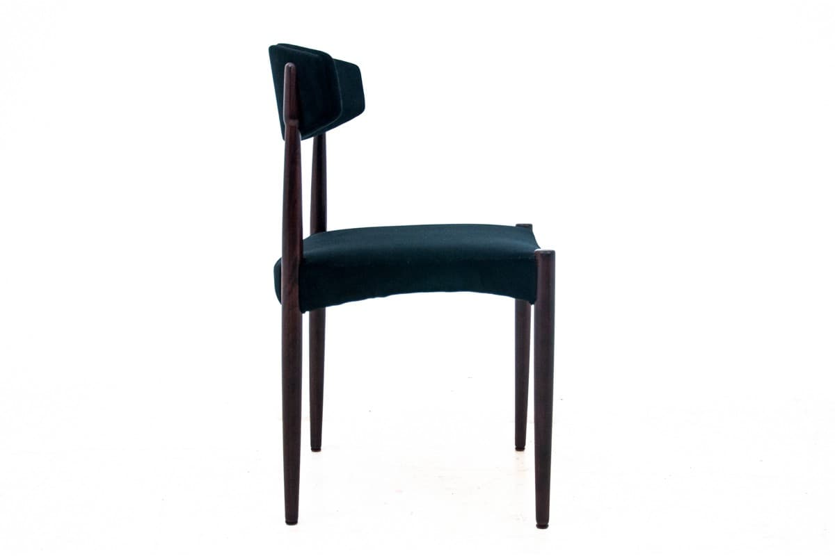 Czarny komplet 4 krzeseł, duński design, Dania, lata 60. - 58840