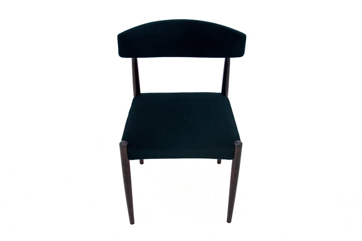 Czarny komplet 4 krzeseł, duński design, Dania, lata 60. - 58836