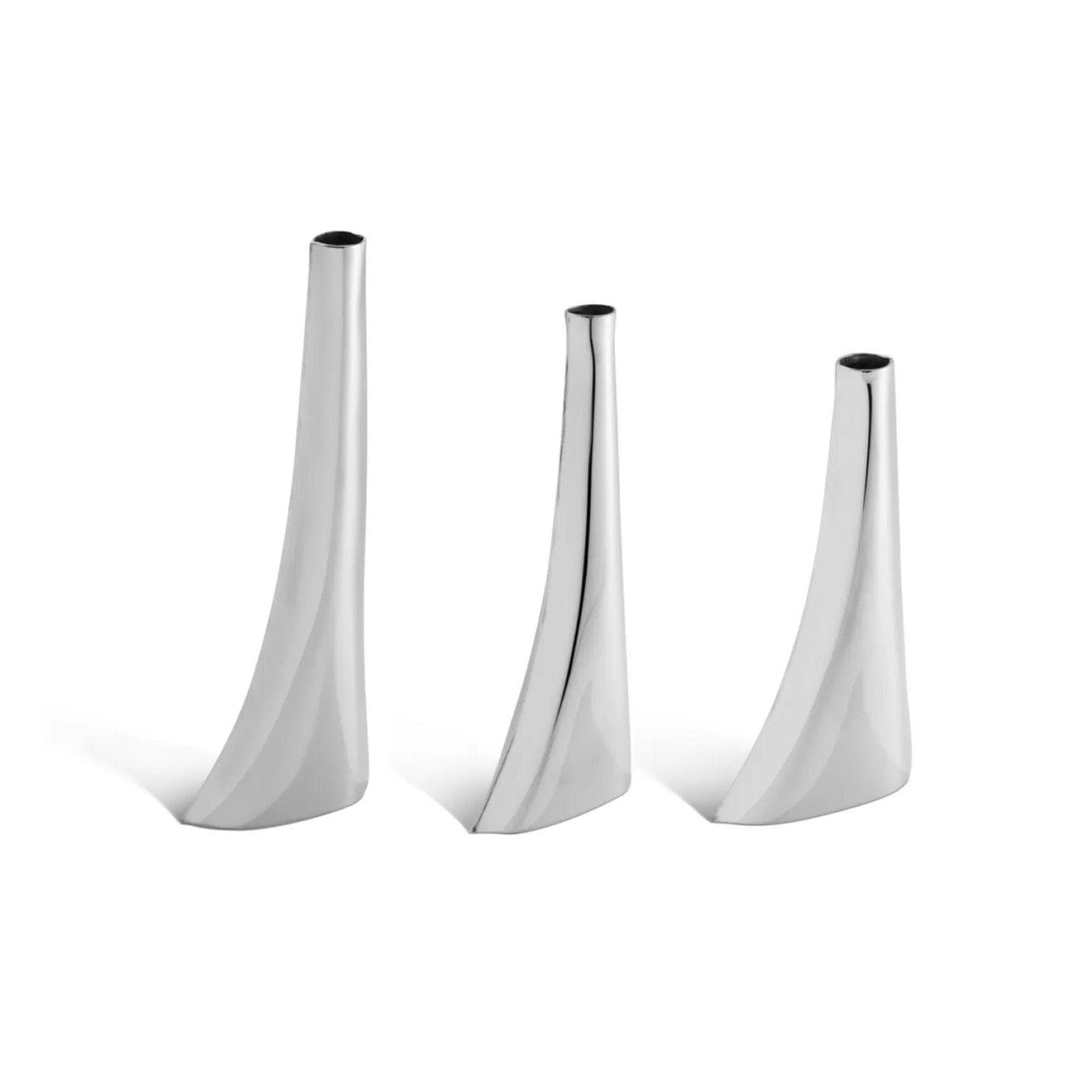 Wazon LEYKI srebrny 32 cm, Zieta Studio - 122345