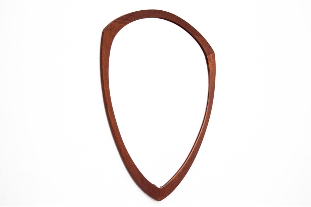 Brown Wall Mirror, Danish Design, Denmark, 1960s - 58851