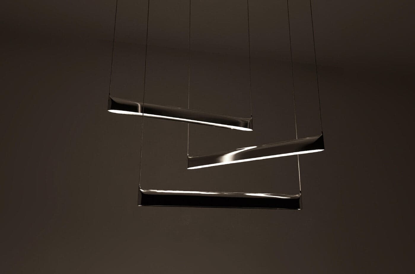 Pendant lamp BLADE steel silver 270 cm, Zieta Studio - 122166