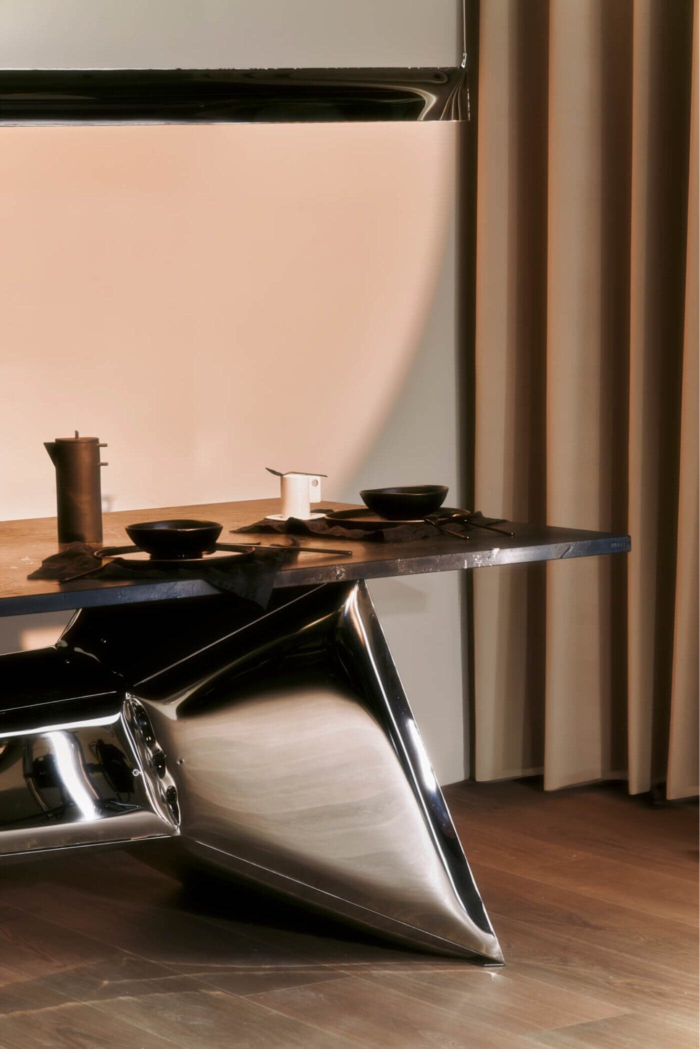 Pendant lamp BLADE, stainless steel, silver, 130 cm, Zieta Studio - 122088