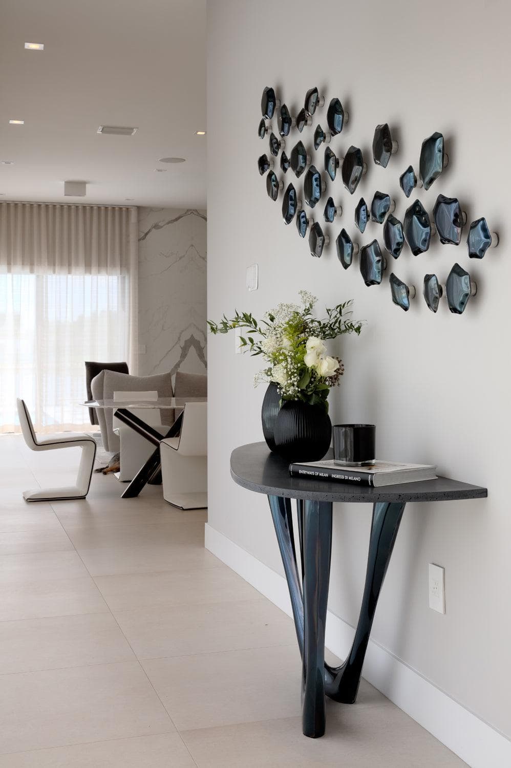 KAMYKI wall hook set, stainless steel, blue, 18, Zieta Studio - 122051