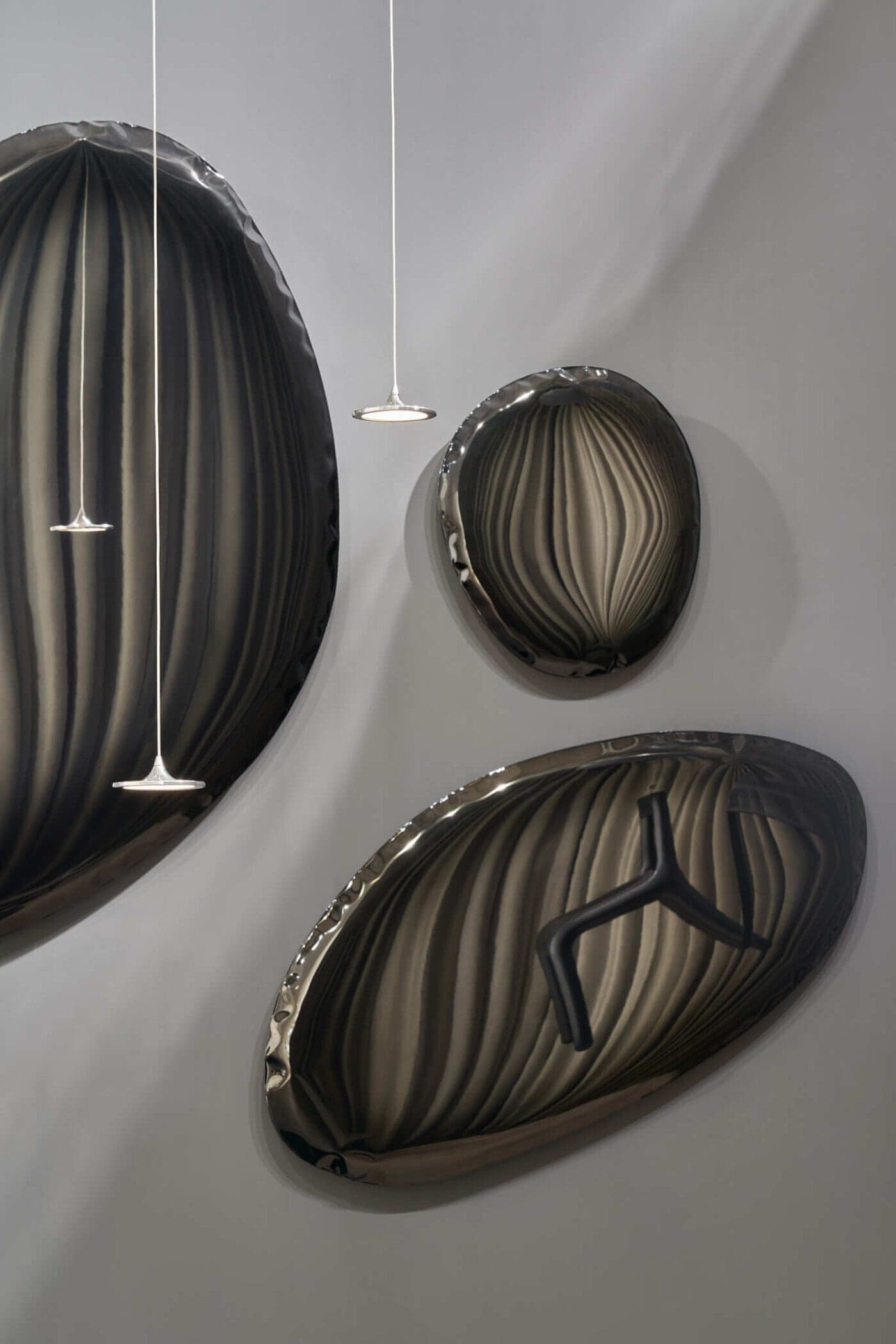 set of five pendant lamps LUNA steel, Zieta Studio - 122001