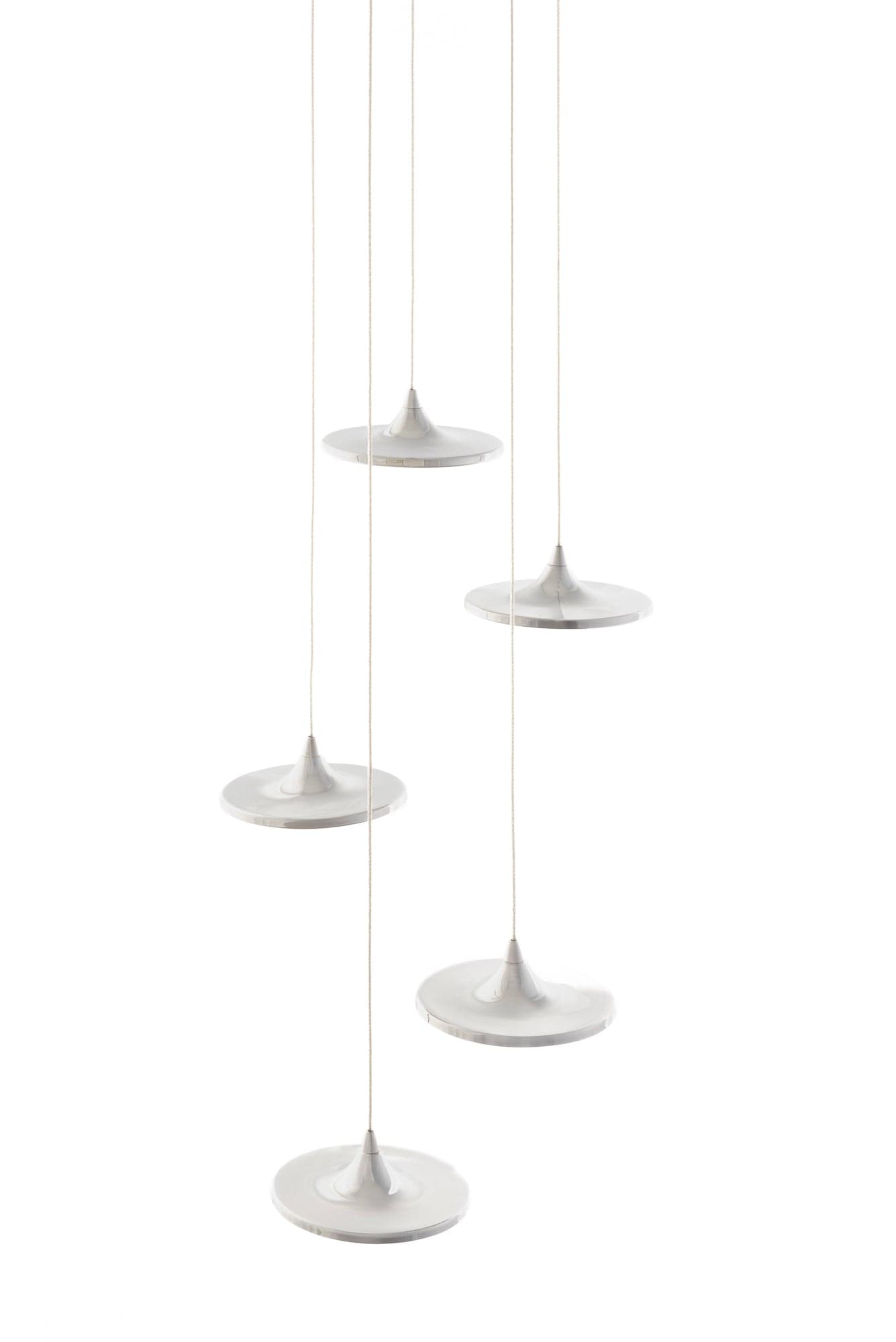 set of five pendant lamps LUNA steel, Zieta Studio - 121996