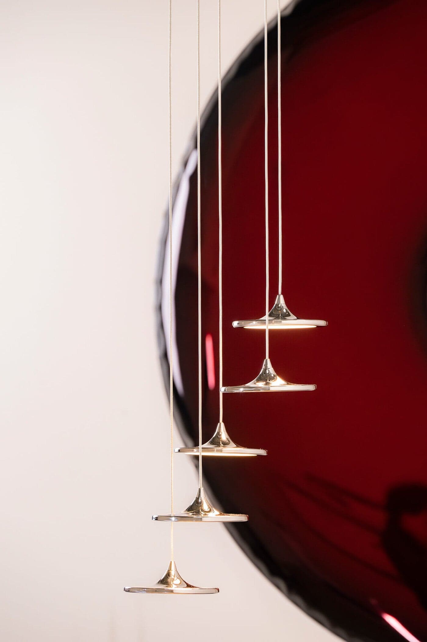 pendant lamp set LUNA, steel, silver, 5 / 3000K, Zieta Studio - 121987