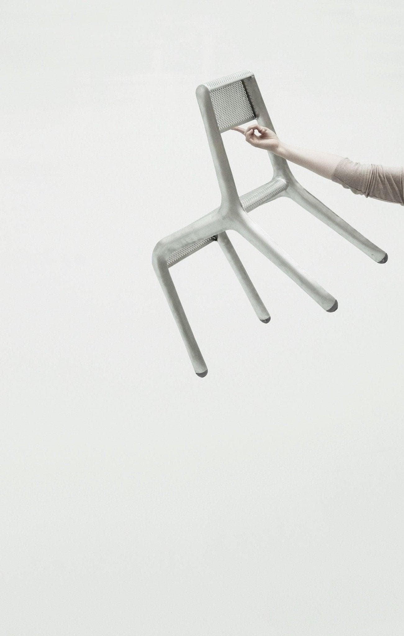 Krzesło ULTRALEGGERA srebrne, Zieta Studio - 121820