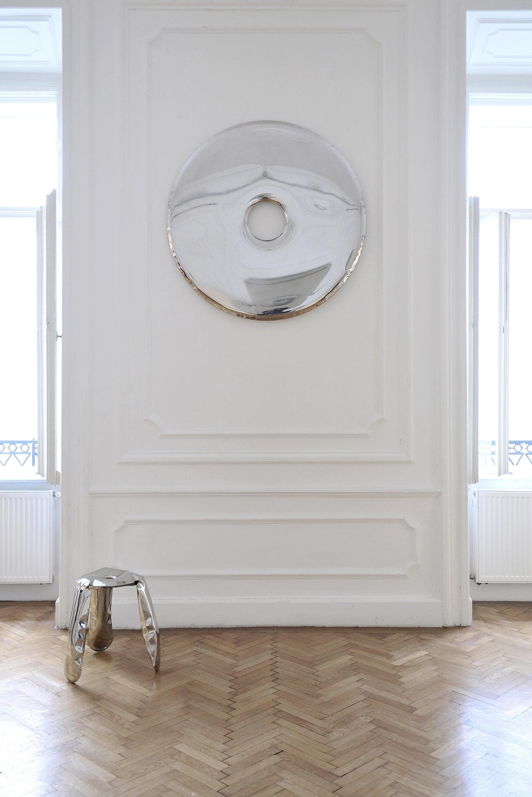 Lustro RONDO inox, srebrne, 200 cm, Zieta Studio - 121719