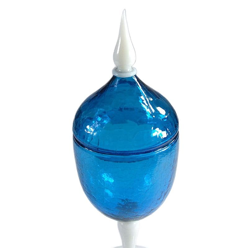 Turquoise-Blue Glass Container, Cenedese Murano, Italy, 1970s - 7615