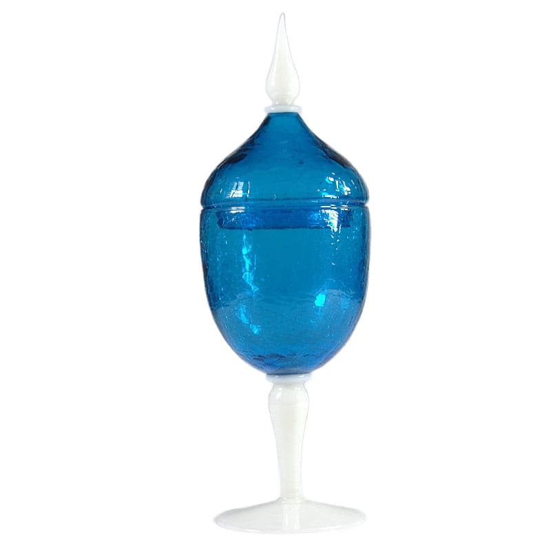 Turquoise-Blue Glass Container, Cenedese Murano, Italy, 1970s - 7612