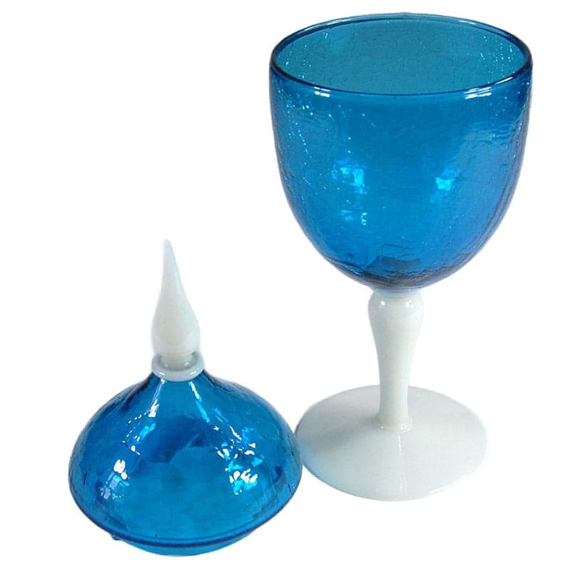 Turquoise-Blue Glass Container, Cenedese Murano, Italy, 1970s - 7614