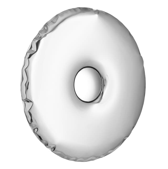 Lustro ścienne RONDO inox, srebrne 95 cm, Zieta Studio - WYMIARY