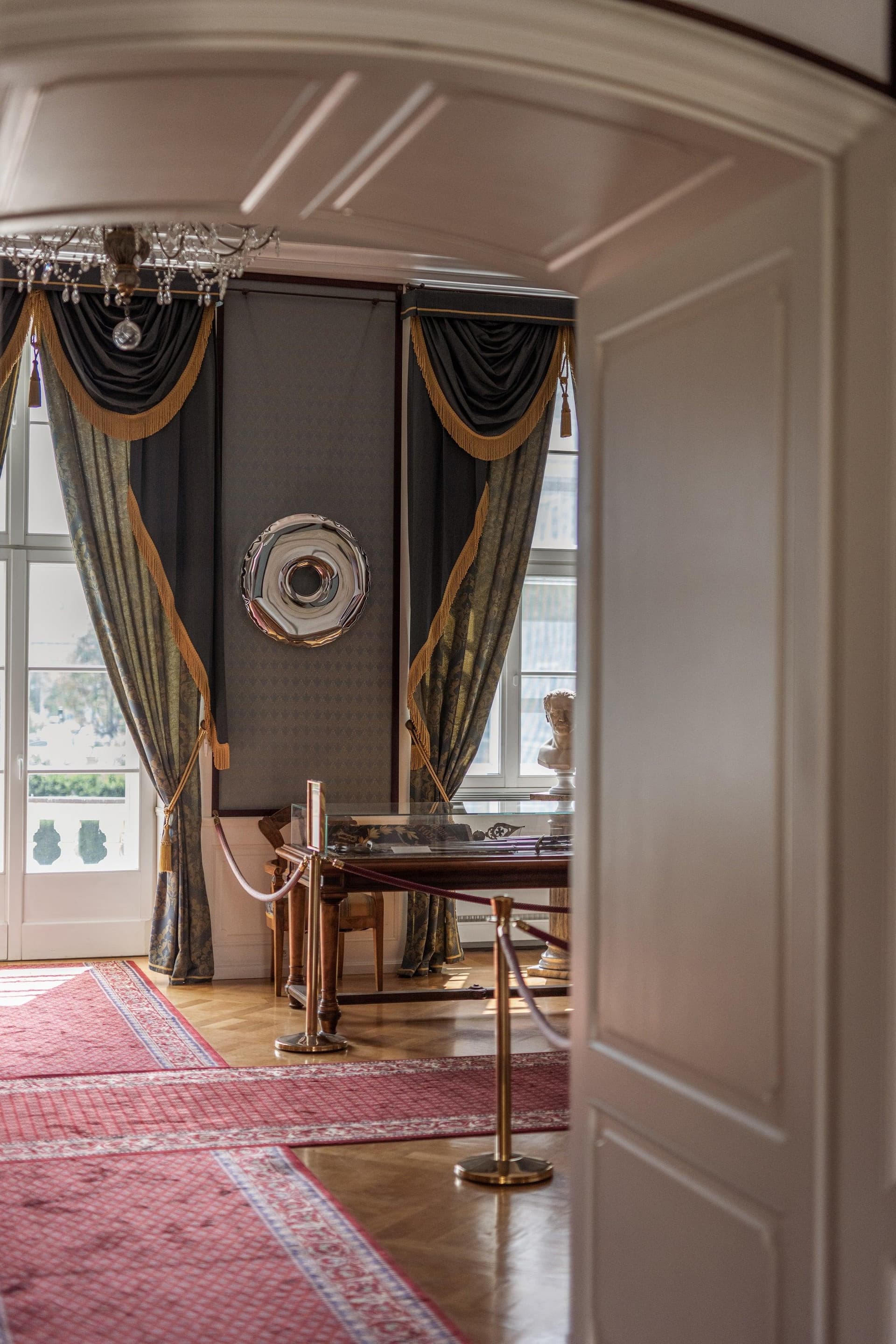 Lustro ścienne RONDO inox, srebrne 95 cm, Zieta Studio - 121571