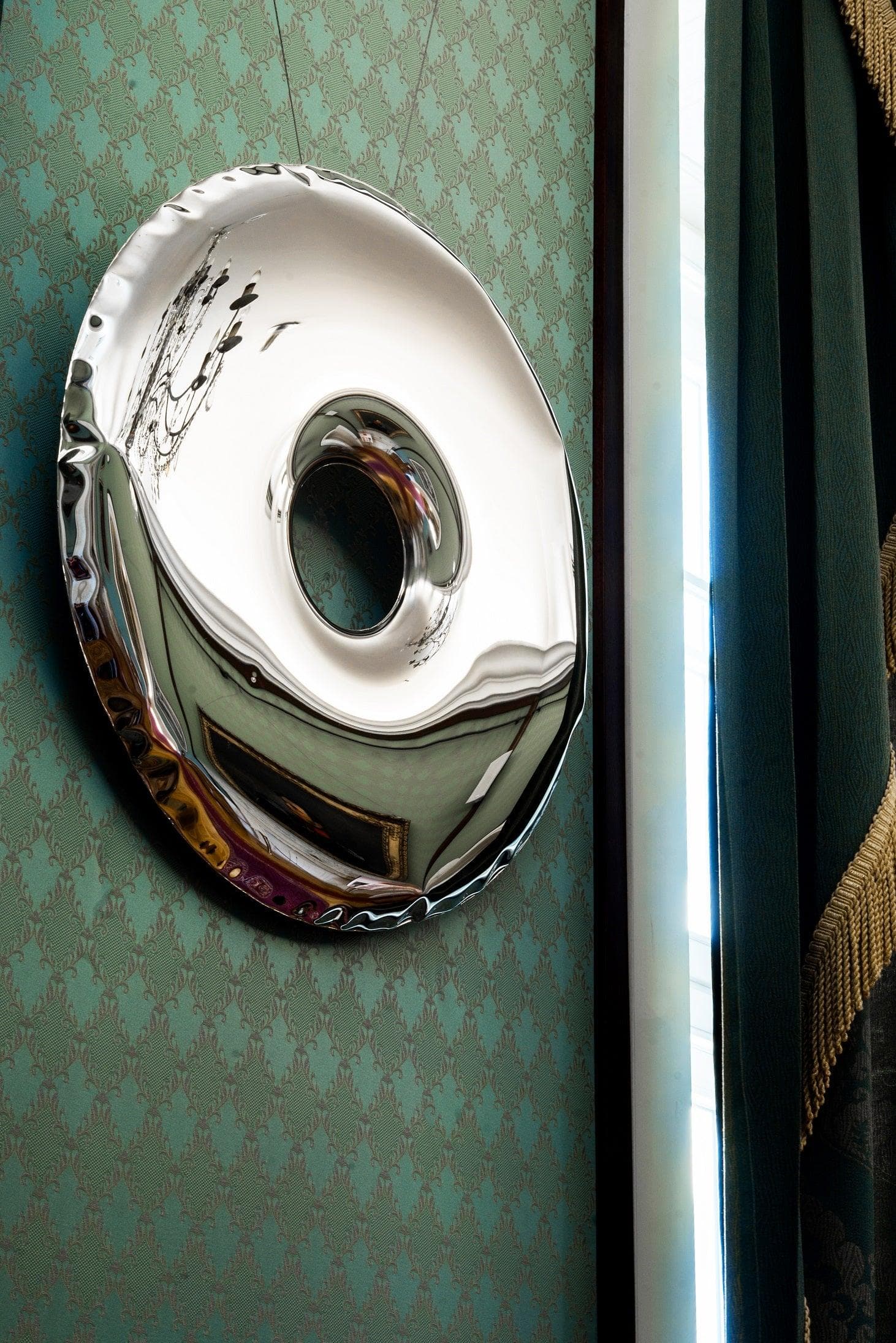 RONDO wall mirror, steel, silver, 75 cm, Zieta Studio - 121520