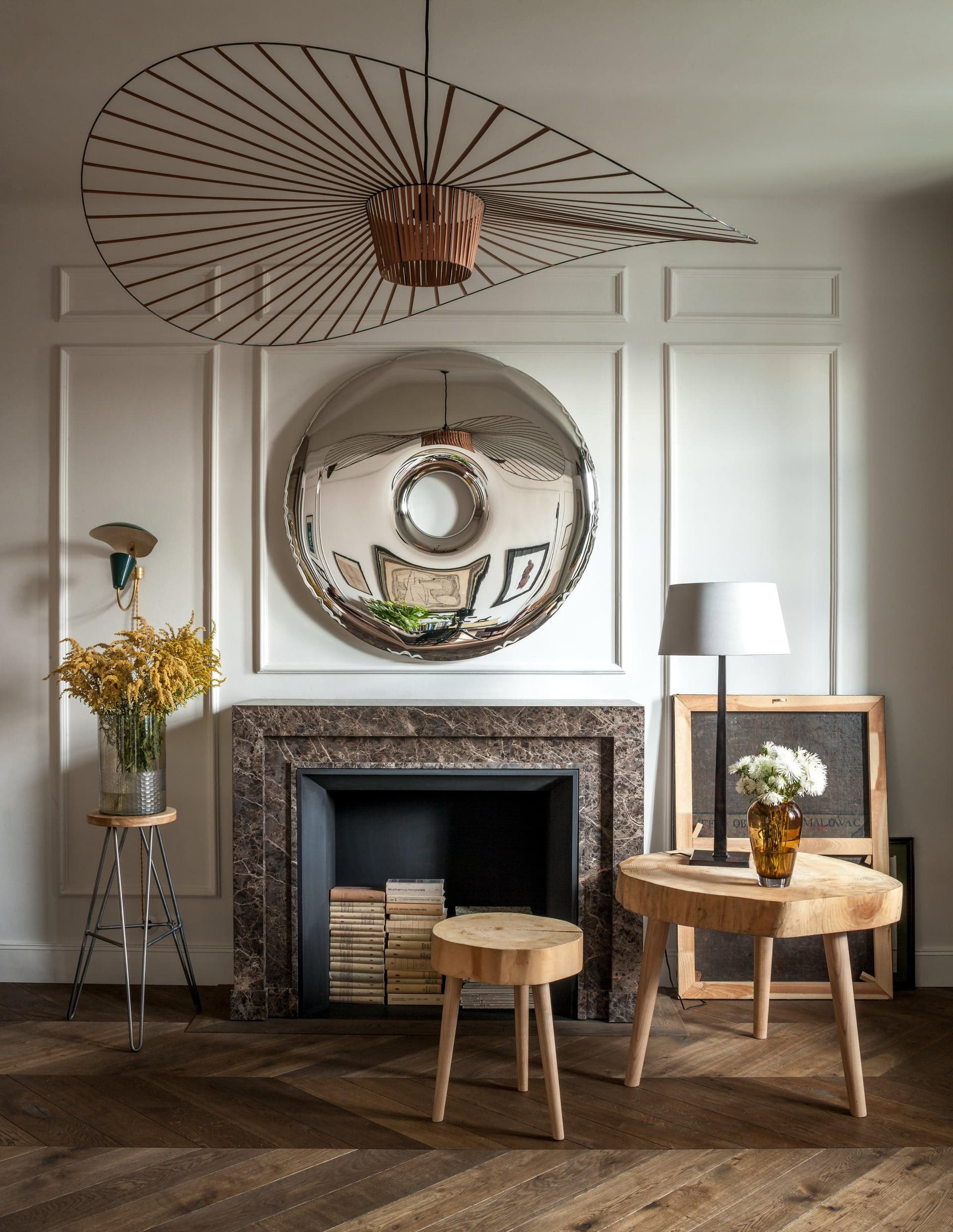 RONDO wall mirror, steel, silver, 75 cm, Zieta Studio - 121491