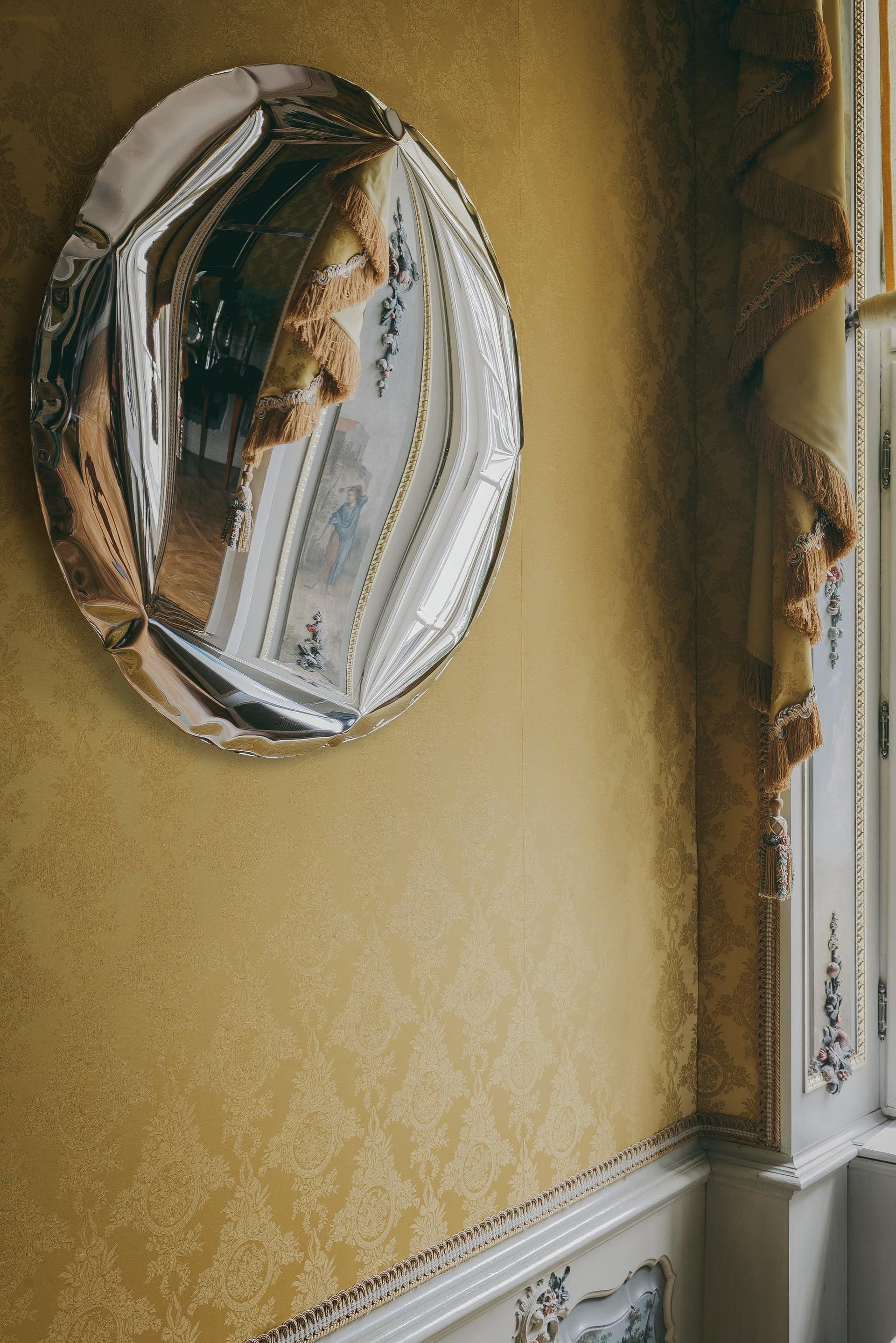 OKO wall mirror, silver, 120 cm, Zieta Studio - 121389