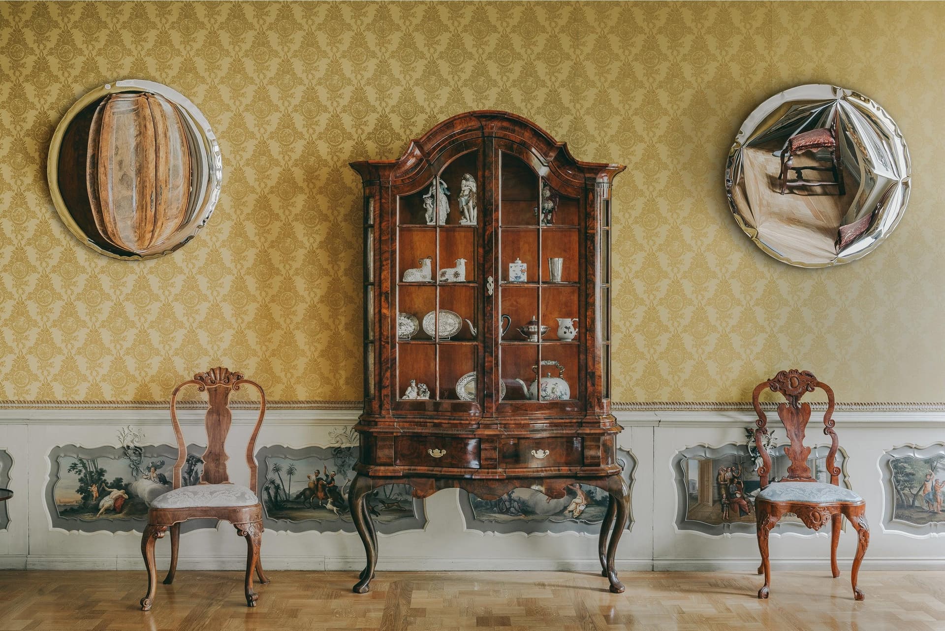 Lustro ścienne OKO srebrne 36 cm, Zieta Studio - 121343