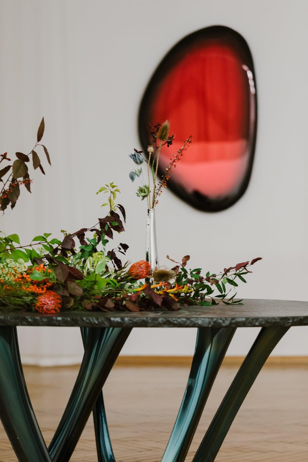 TAFLA O wall mirror transitions red O3, Zieta Studio - 121198