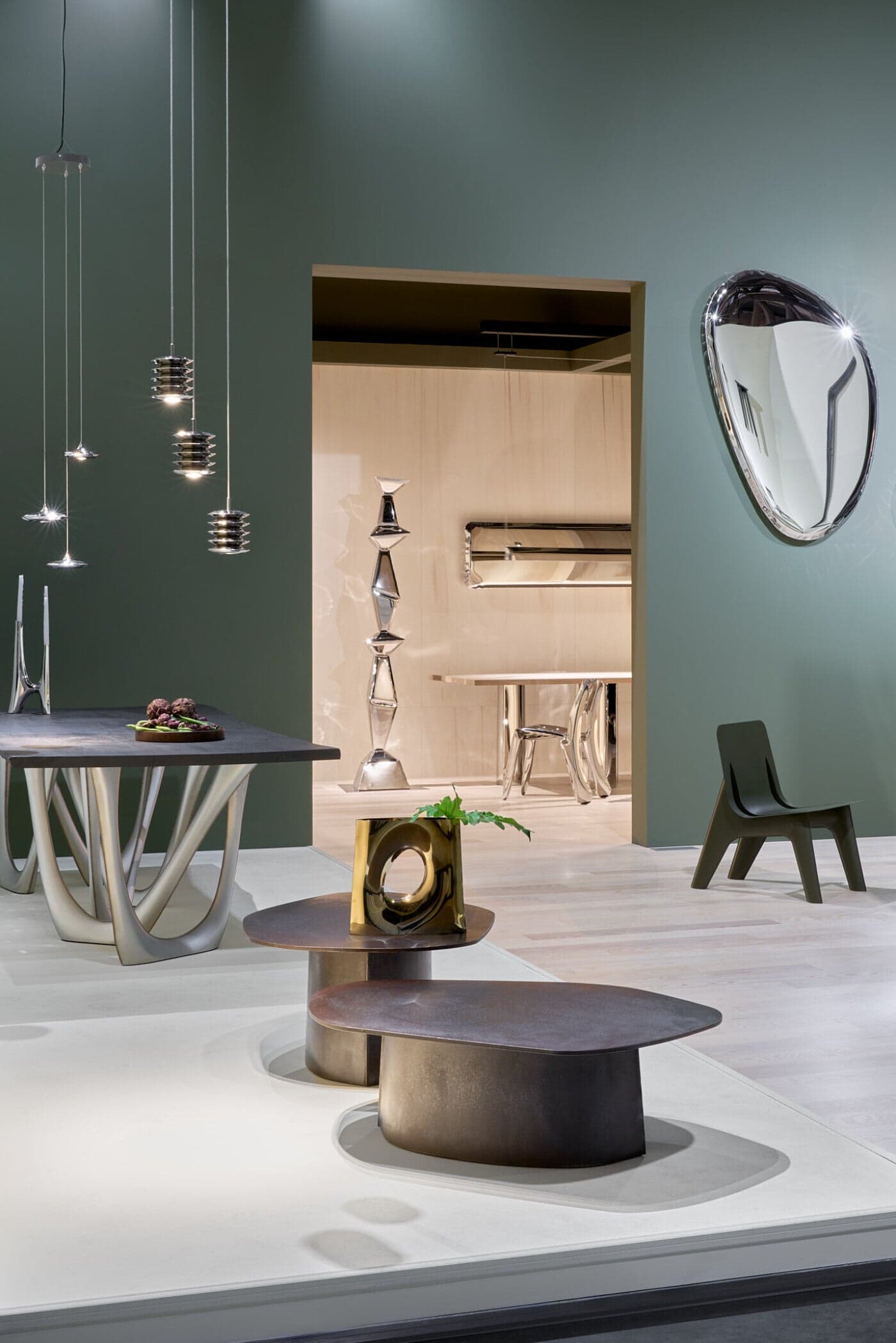 set of three pendant lamps HARMONICA silver 3000K, Zieta Studio - 121151