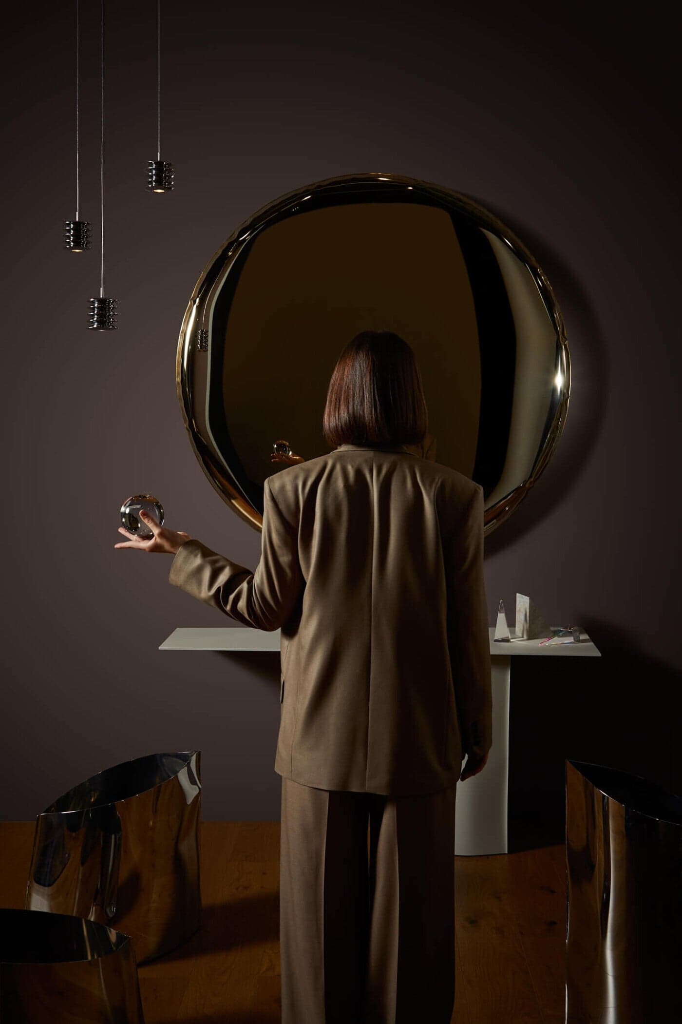 set of pendant lamps HARMONICA silver 2700K, Zieta Studio - 121133