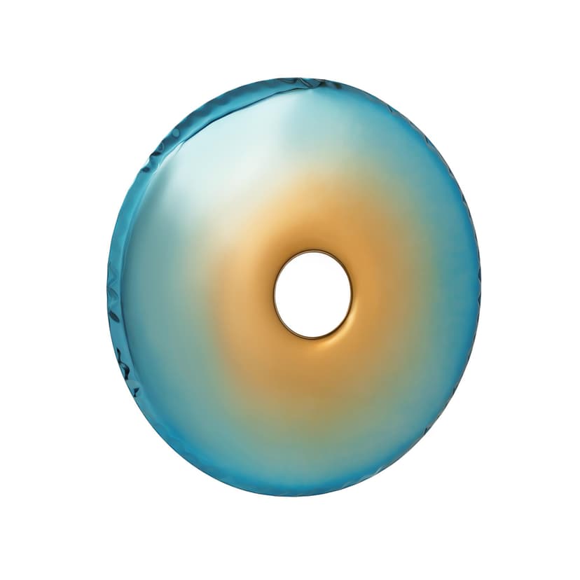 RONDO Transitions Helix Nebula wall mirror, topaz-blue, 75 cm, Zieta Studio