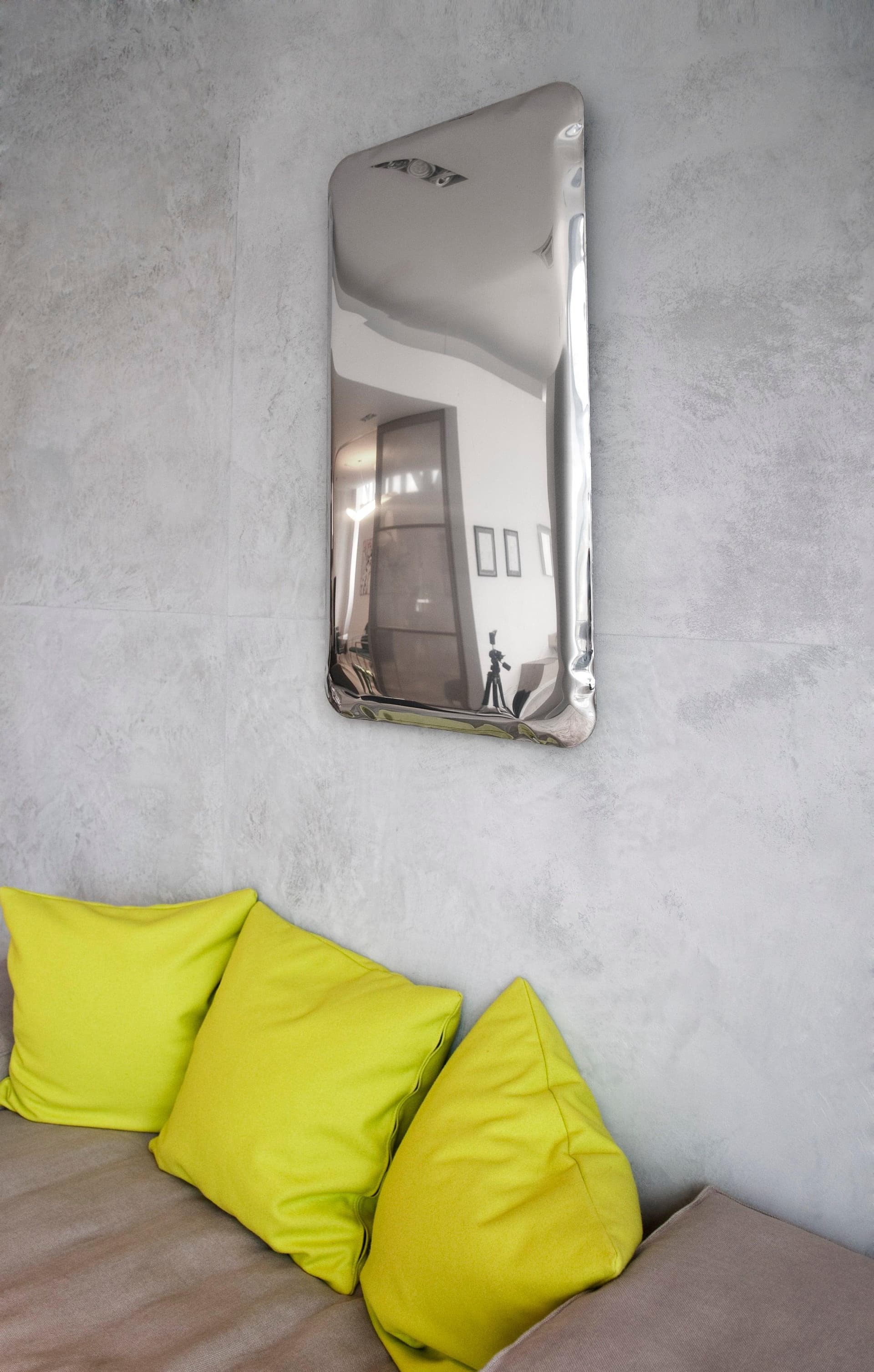 TAFLA Q wall mirror, silver, 120 cm, Zieta Studio - 121028