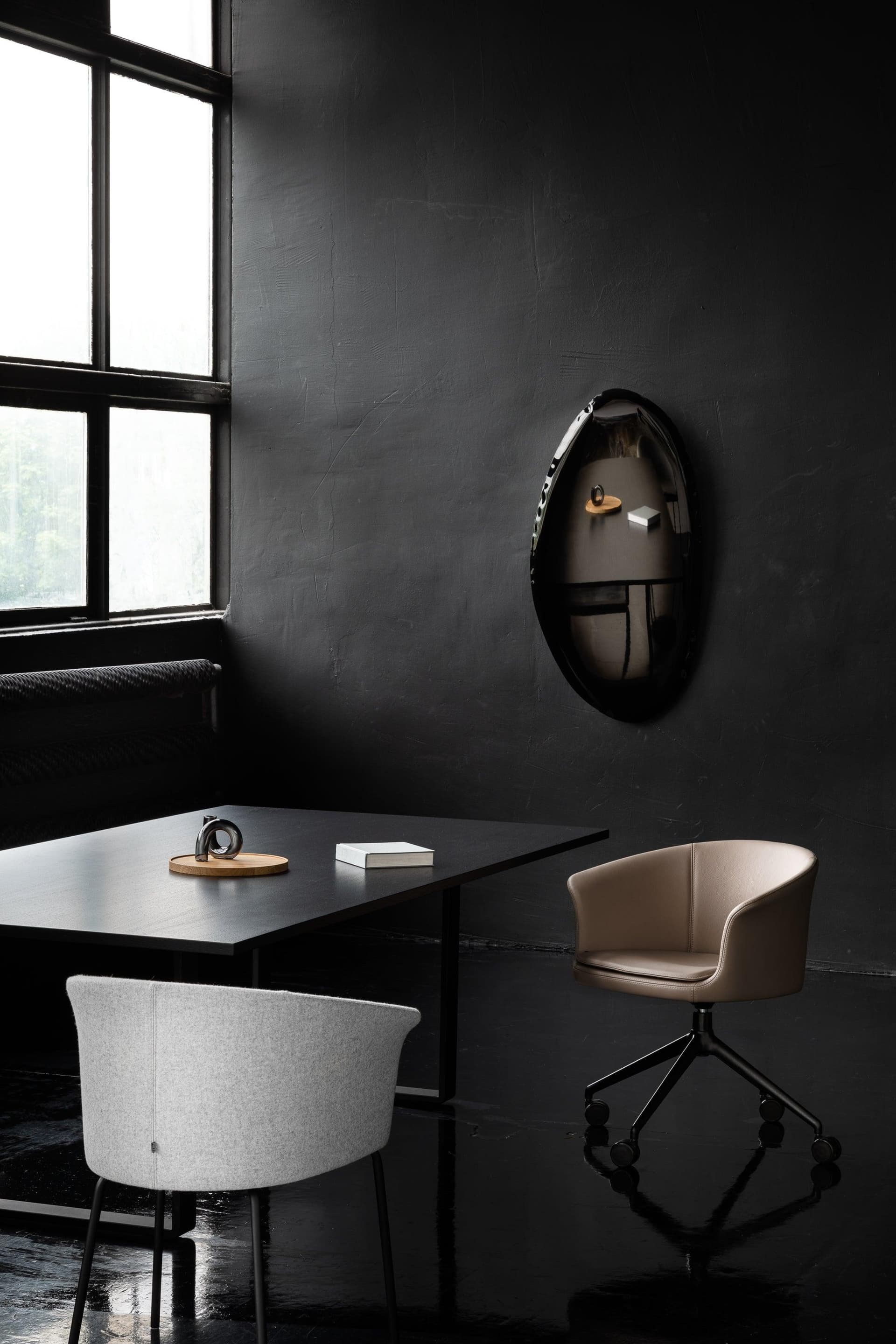 TAFLA O Transitions black wall mirror O3, Zieta Studio - 120793