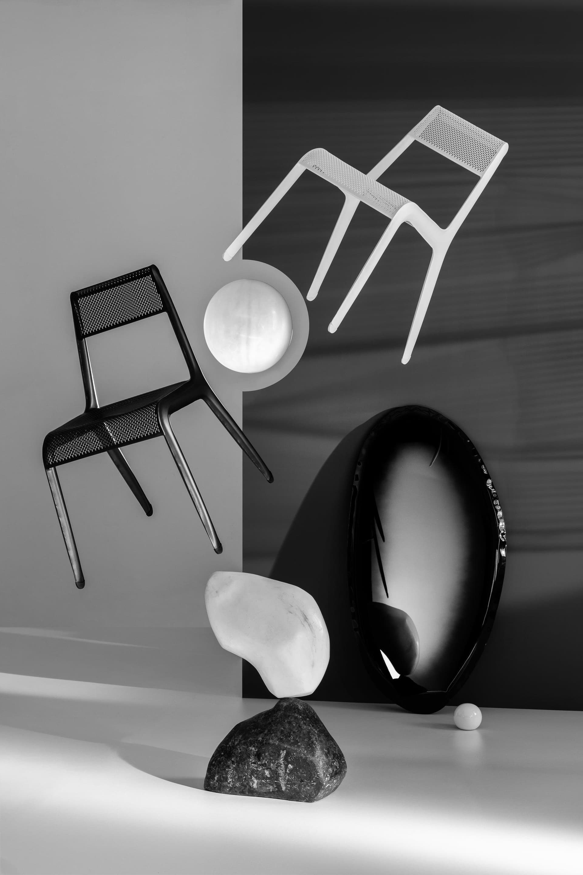 TAFLA O Transitions black wall mirror O3, Zieta Studio - 120794