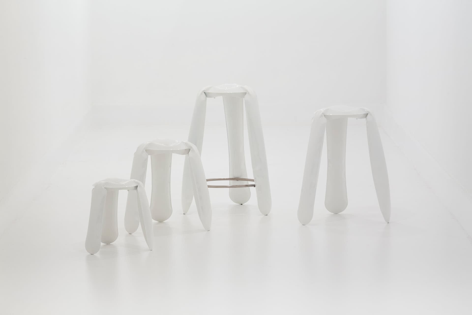 Bar stool PLOPP white, Zieta Studio - 120492