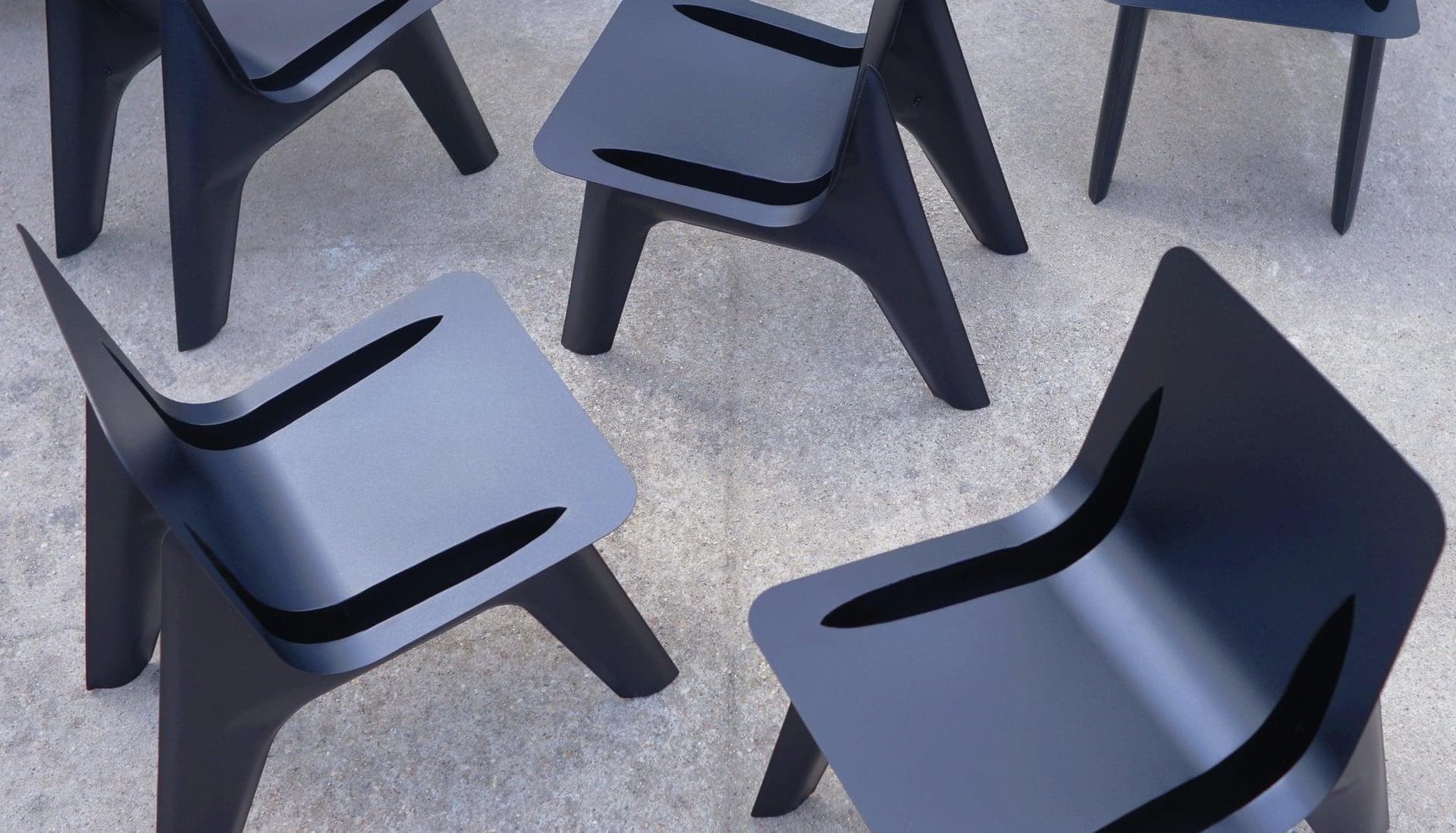 Krzesło J-CHAIR, niebieskie, stal, Zieta Studio - 120450