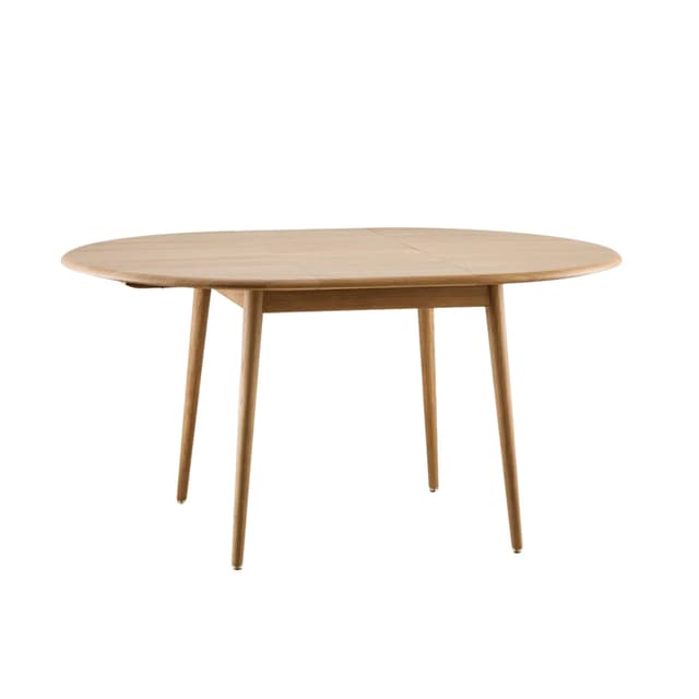 Rozkładany stół okrągły Fox 110, drewno jesionowe, 366 Concept - WYMIARY