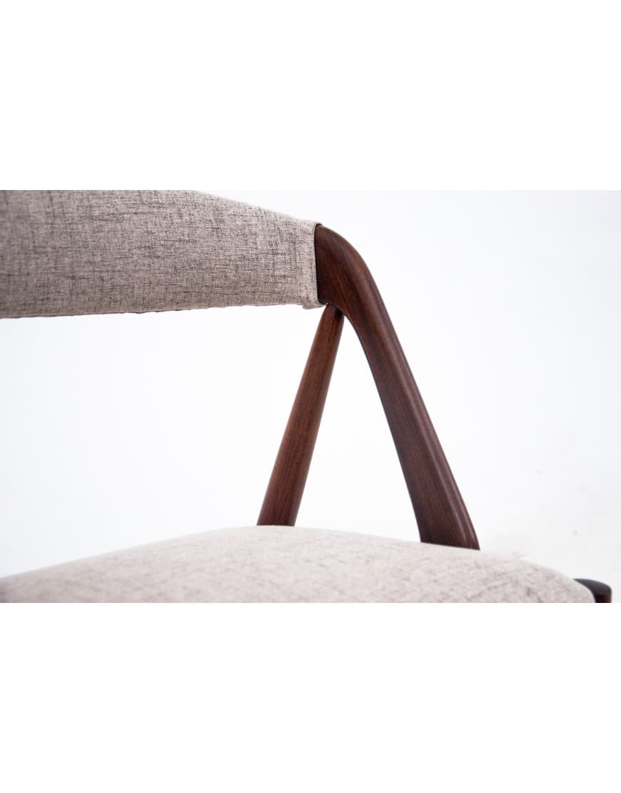 Tekowy komplet krzeseł, proj. K. Kristiansen, Dania, lata 60. - 60448