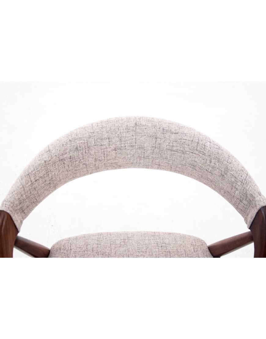 Tekowy komplet krzeseł, proj. K. Kristiansen, Dania, lata 60. - 60449