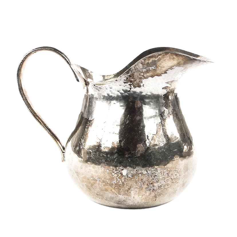 Art Deco creamer, silver-plated brass, Germany, 1950s.