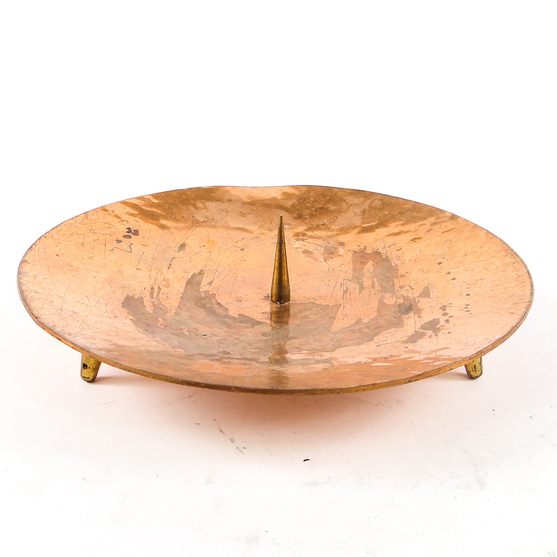 Postmodernist candle holder, copper brass, Germany, 1960s. - 108752