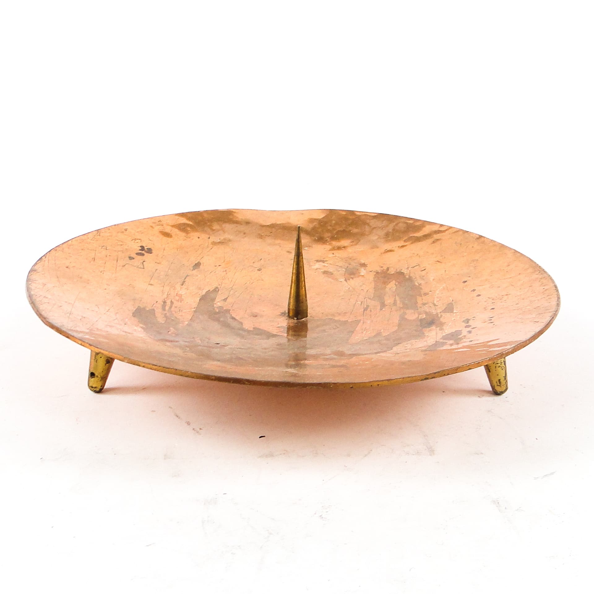 Postmodernist candle holder, copper brass, Germany, 1960s. - 108754